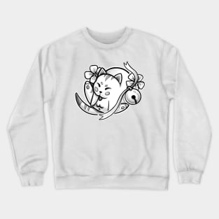 Japanese, clean cat Crewneck Sweatshirt